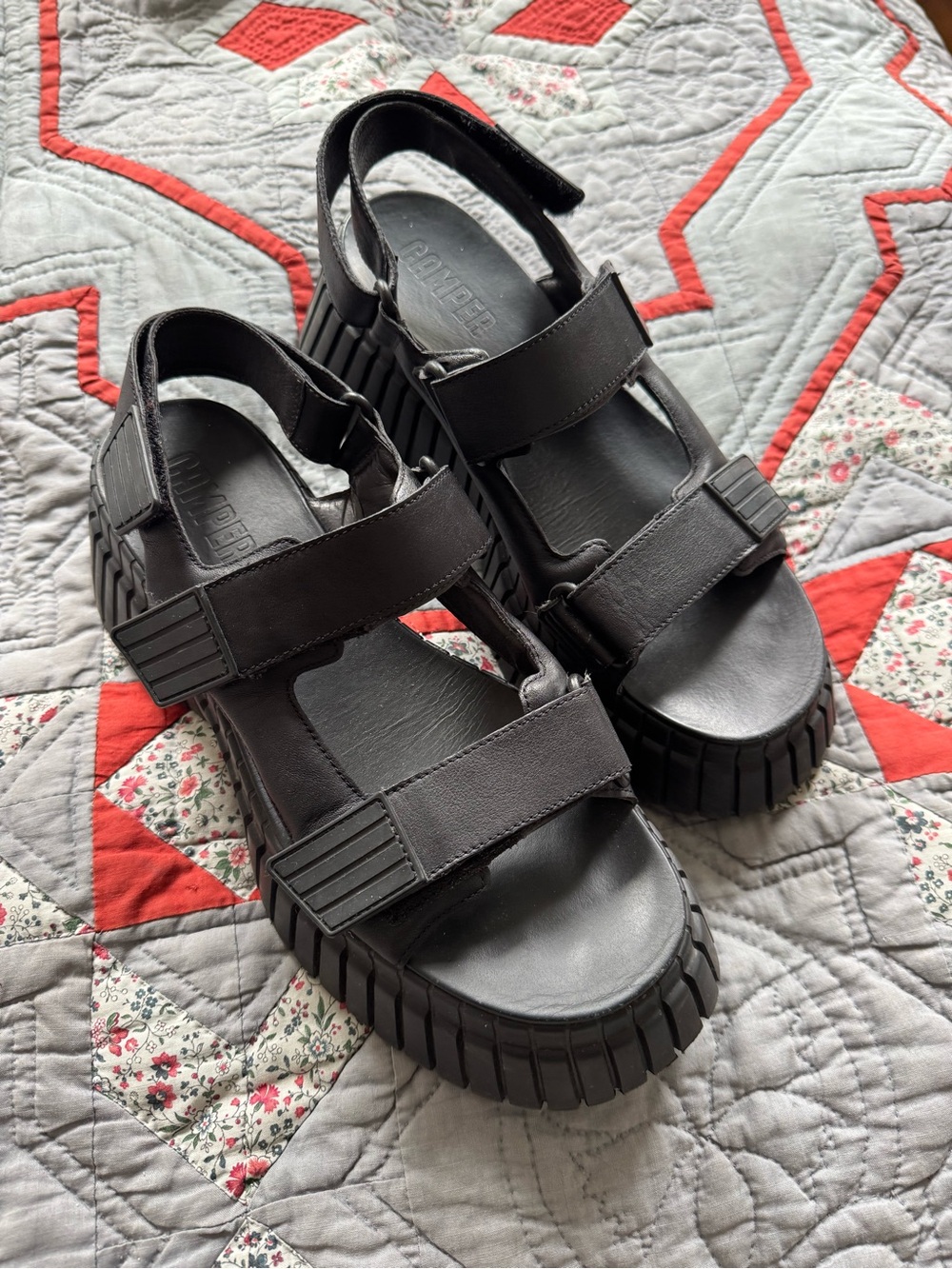 Camper BCN black platform sandals - Picture 5 of 7